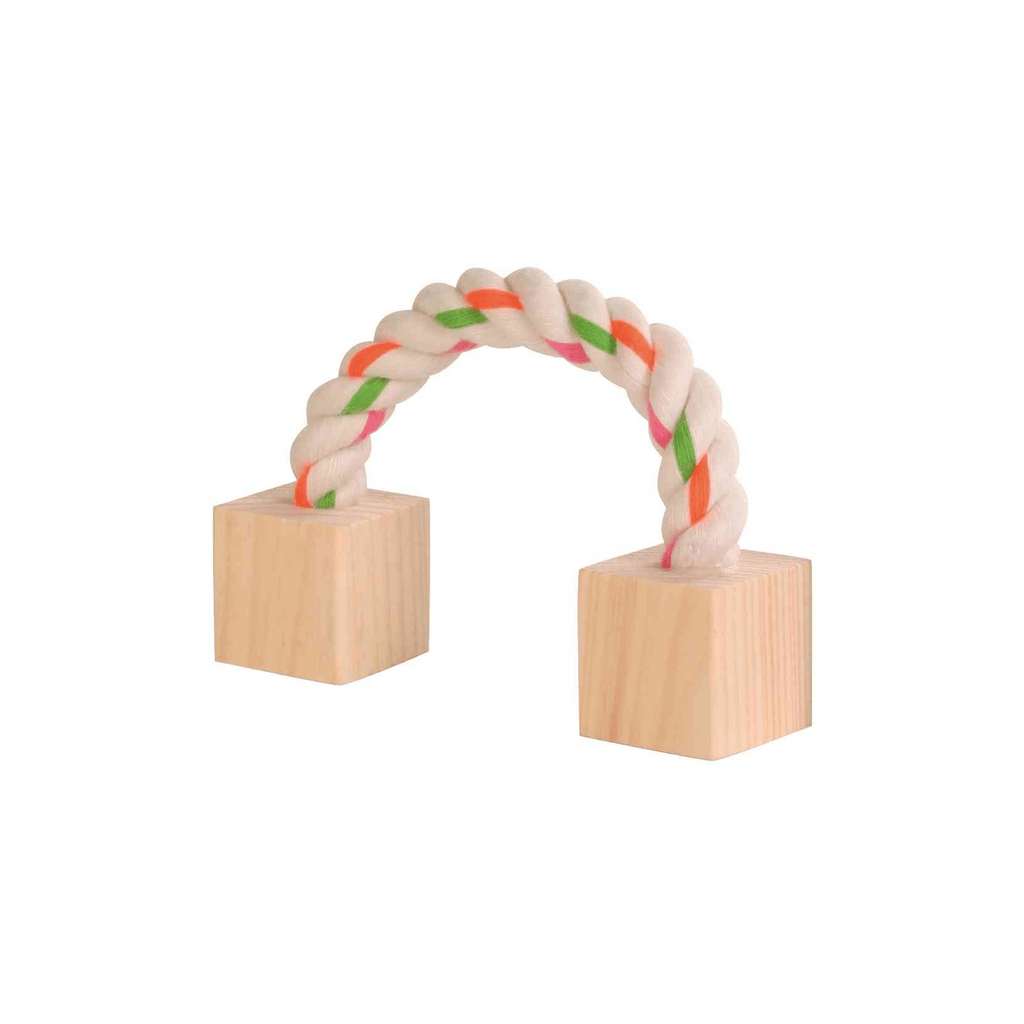 Playing rope with wooden blocks 20cm – One Stop Bunny Shop
