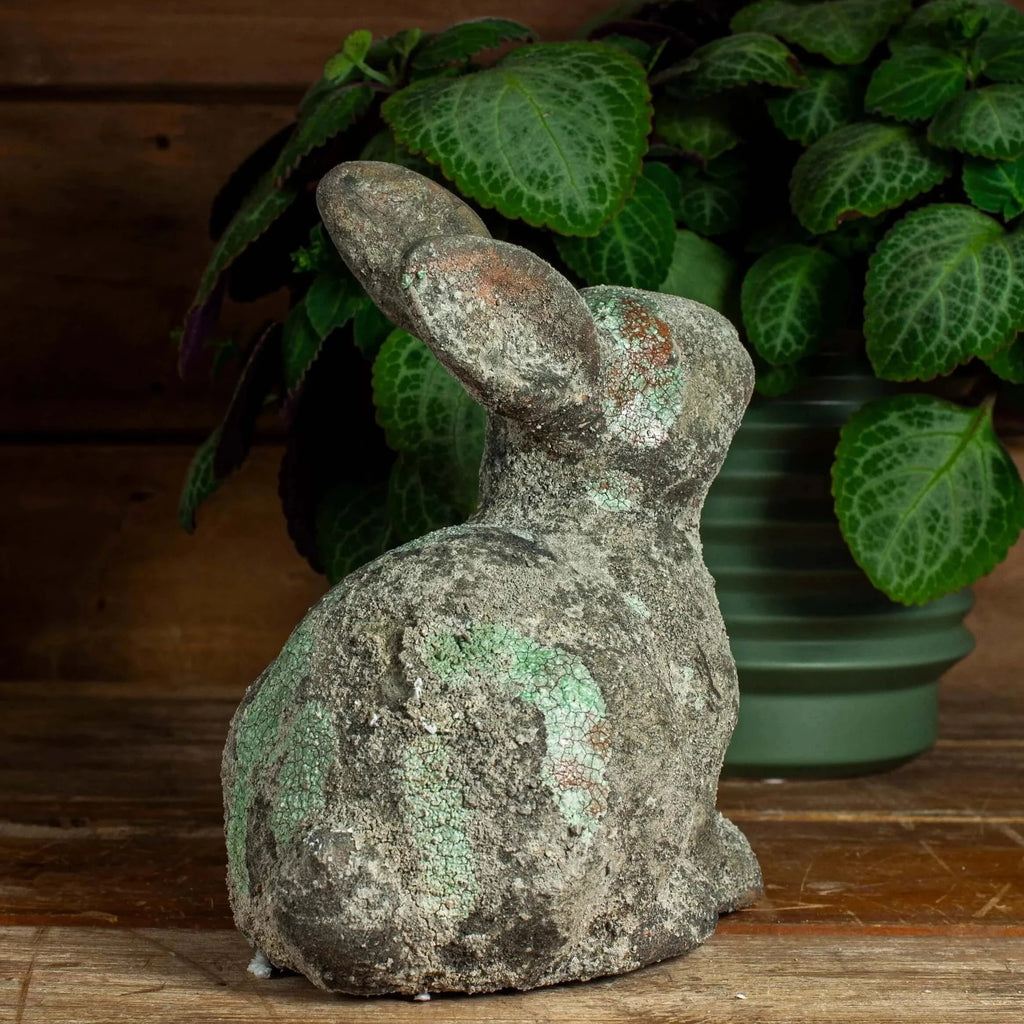 Aged Moss Rabbit Statue
