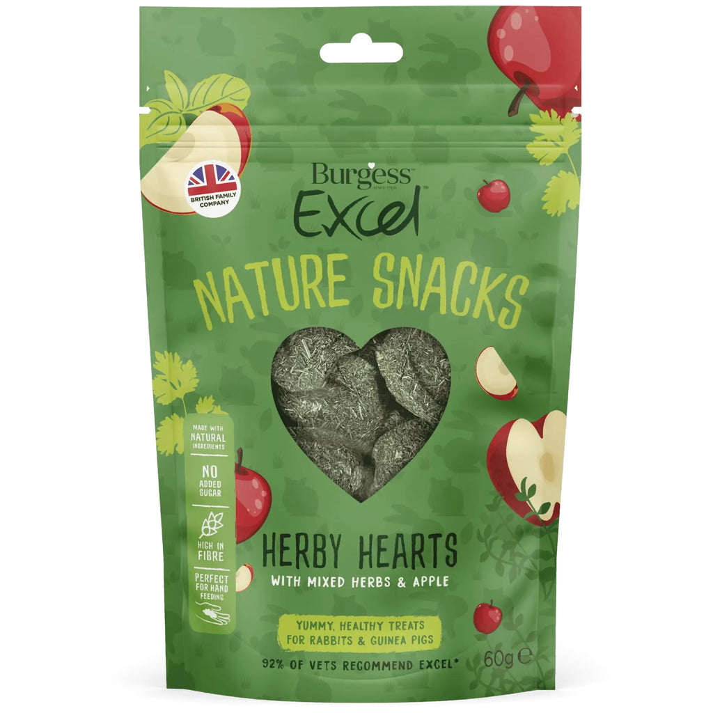Burgess Excel Nature Snacks - Herby Hearts